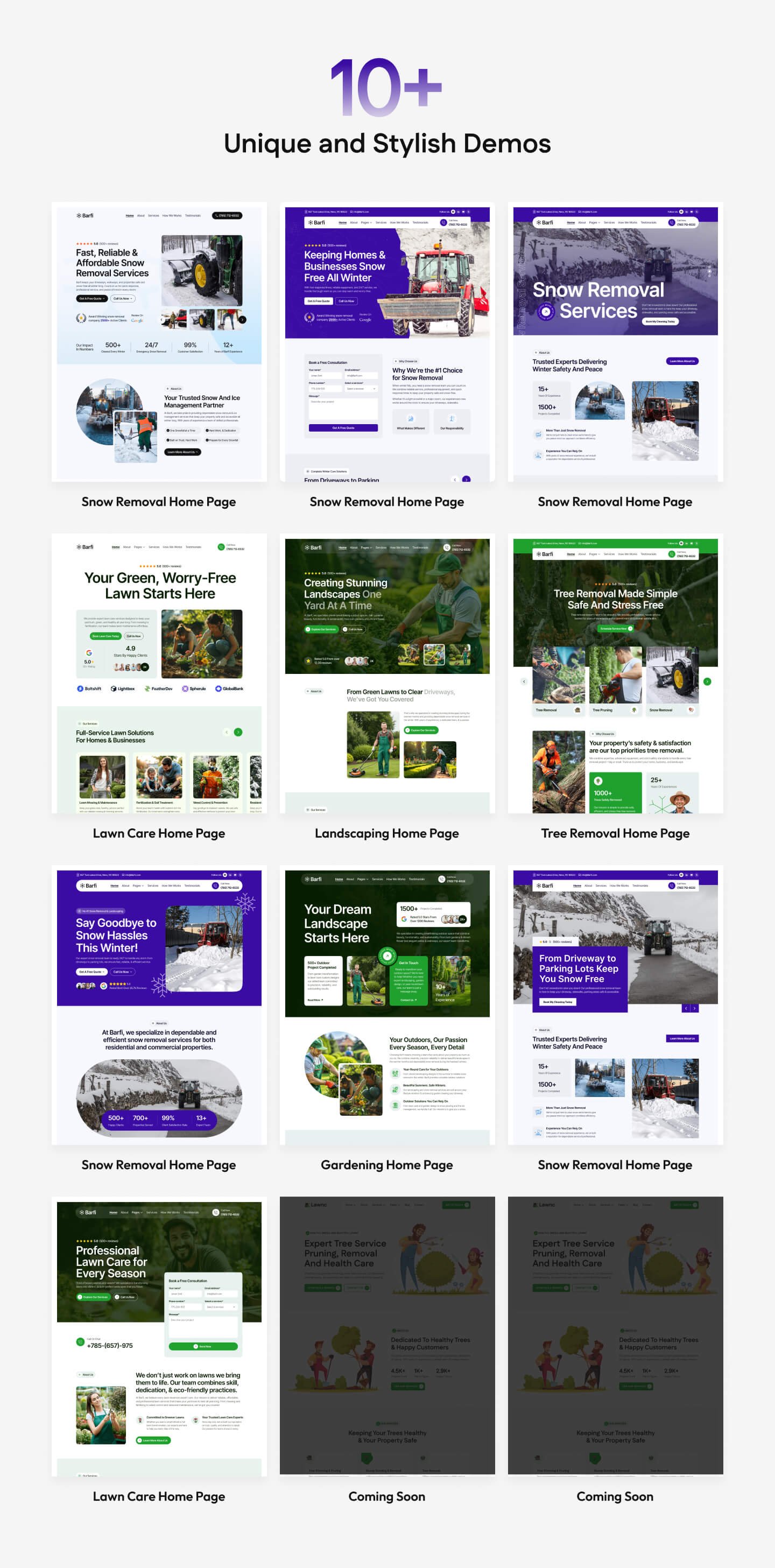 Barfi - Snow Removal, Lawn Care & Landscaping Company HTML Template